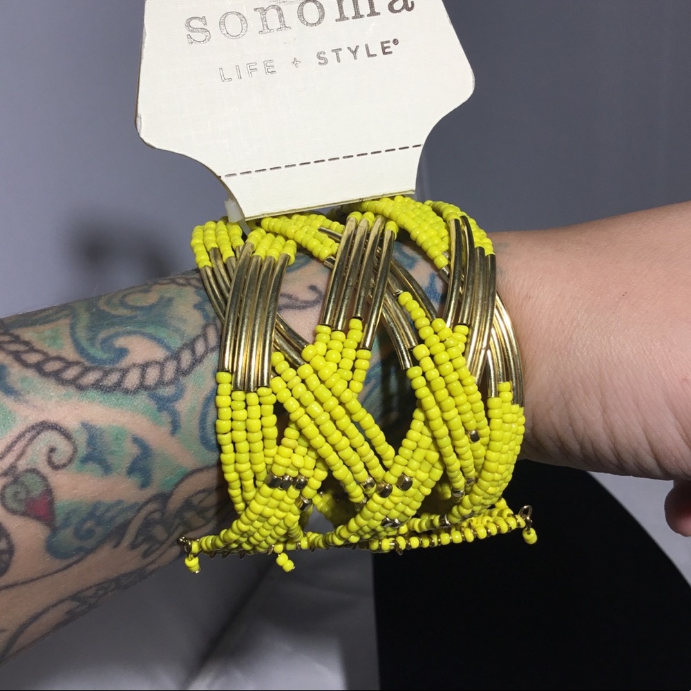 Sonoma Life + Style Twisted Bead Cuff